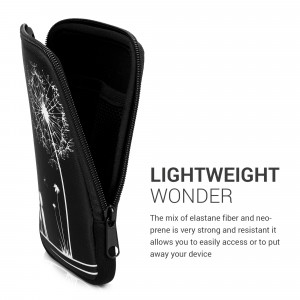 Husa universala pentru eBook Reader de 6 inch, Kwmobile, Negru/Alb, Textil, 50335.06 - Img 4