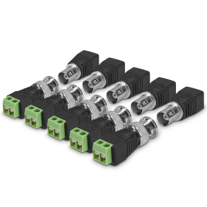 Set 10 Adaptoare conector BNC cu 5 x mascul 5 x femela, Kwmobile, Multicolor, Metal, 45685.01 - Img 1