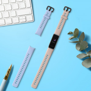 Set 2 curele kwmobile pentru Huawei Band 4, Silicon, Roz/Albastru, 59802.03 - Img 3