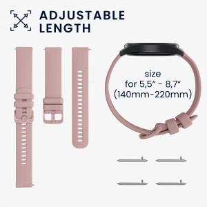 Set 2 curele pentru Garmin Venu Sq/Venu Sq Music, Kwmobile, Albastru/Roz, Silicon, 57776.08 - Img 11