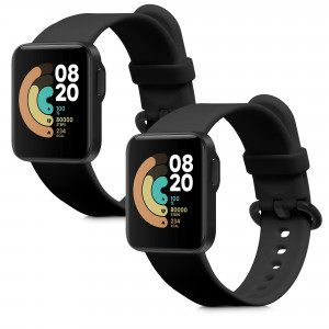 Set 2 curele pentru Xiaomi Mi Watch Lite/Redmi Watch, Kwmobile, Negru, Silicon, 54778.06 - Img 2