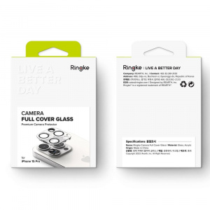 Set 2 Folii de protectie camera Ringke Camera pentruApple iPhone 15 Pro Transparent - Img 2