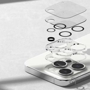 Set 2 Folii de protectie camera Ringke Camera pentruApple iPhone 15 Pro Transparent - Img 7
