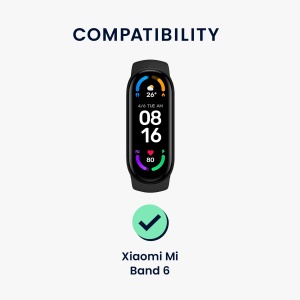 Set 2 Folii de protectie Kwmobile pentru Xiaomi Mi Band 6, Transparent/Negru, Polimer, KWM000024WR001C - Img 6