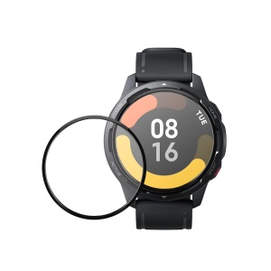 Set 2 Folii de protectie Kwmobile pentru Xiaomi Watch S1 Active, Transparent/Negru, Polimer, KWM000024WT001C - Img 1