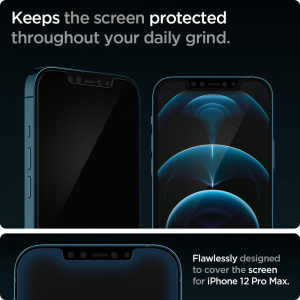 Set 2 Folii de protectie Spigen Glas.TR EZ FIT pentru Apple iPhone 12 Pro Max - Img 4
