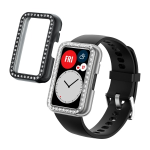 Set 2 Huse Kwmobile pentru Huawei Watch Fit, Transparent/Negru, Plastic, KWM000024ZO001C - Img 1