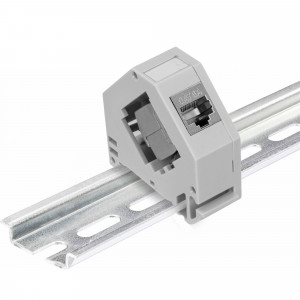 Set 2 Mufe CAT6A de 10 Gbit pentru cabluri Ethernet RJ45, Kwmobile, Gri, Metal, 47696.02 - Img 3