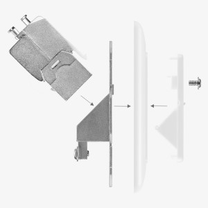Set 2 Prize ecranate de retea RJ45 cu 2 mufe CAT 6A, Kwmobile, Alb, Metal, 54571.01.02 - Img 5