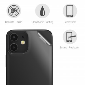 Set 3 Folii de protectie pentru Apple iPhone 12 Mini, kwmobile, Spate, Transparenta, 52753.5 - Img 3