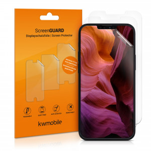 Set 3 Folii de protectie pentru Apple iPhone 13 Mini, kwmobile, Fata, Transparenta, 56419.1 - Img 1