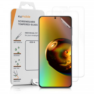 Set 3 Folii de protectie pentru Samsung Galaxy S22, kwmobile, Fata, Transparenta, 56755.1 - Img 1
