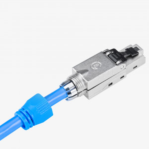 Set 4 Mufe CAT8 RJ-45 pentru cabluri Ethernet CAT8 ecranate, Kwmobile, Multicolor, Metal, 52519.04 - Img 8