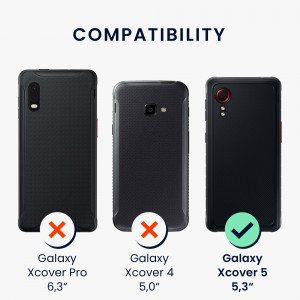 Set 6 folii de protectie Kwmobile pentru Samsung Galaxy Xcover 5, Fata, Polimer, 57599.1 - Img 5