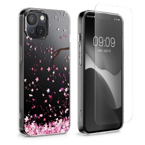 Set Husa si Folie de protectie Kwmobile pentru Apple iPhone 14/iPhone 13, Multicolor, Silicon/Sticla securizata, KWM000022TH001C - Img 2