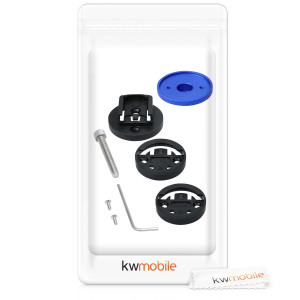 Suport bicicleta pentru gps Garmin Bryton Rider/CatEye/Edge, Kwmobile, Negru/Albastru, Metal, 47556.04 - Img 7
