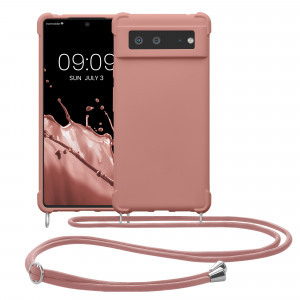 Bumper kwmobile pentru Google Pixel 6, Silicon, Roz, 55916.154 - Img 2