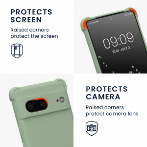 Bumper kwmobile pentru Google Pixel 7, Silicon, Verde, 59966.172 - Img 3