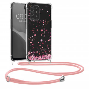 Bumper kwmobile pentru OPPO A94 5G, Silicon, Transparent/Roz, 60043.01 - Img 1