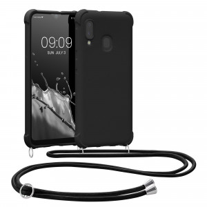 Bumper kwmobile pentru Samsung Galaxy A20e, Silicon, Negru, 49966.01 - Img 1