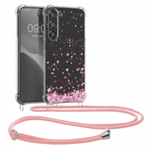 Bumper kwmobile pentru Samsung Galaxy S23 Plus, Silicon, Transparent/Roz, 60326.02 - Img 1