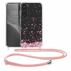 Bumper kwmobile pentru Samsung Galaxy S23 Plus, Silicon, Transparent/Roz, 60326.02 - Img 2