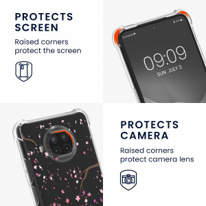 Bumper kwmobile pentru Xiaomi Mi 10T Lite, Silicon, Transparent/Roz, 56533.03 - Img 4