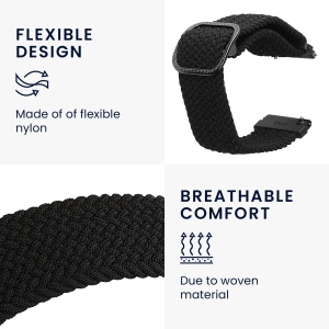 Curea Kwmobile pentru Xiaomi Mi Watch/Mi Watch Color Sport, Negru, Nylon, KWM000025FH001C - Img 3