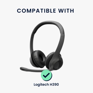 Husa Casti Kwmobile pentru Logitech H390, Negru/Alb, Neopren, KWM0000251X001C - Img 7