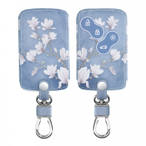 Husa Cheie Auto pentru Renault - 4 Butoane - Keyless Go, kwmobile, Piele ecologica, Multicolor, 46356.12 - Img 1