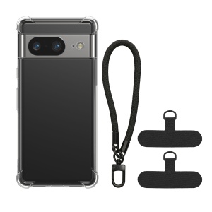 Husa Kwmobile cu jnur detasabil pentru Google Pixel 7, Transparent/Negru, Silicon, KWM000020PC001C - Img 2