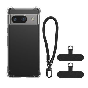 Husa Kwmobile cu jnur detasabil pentru Google Pixel 8a, Transparent/Negru, Silicon, KWM000020PE001C - Img 2