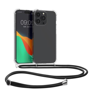 Husa Kwmobile cu jnur pentru Apple iPhone 15 Pro Max, Transparent/Negru, Silicon, 62036.01 - Img 1