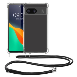 Husa Kwmobile cu jnur pentru Google Pixel 8a, Transparent/Negru, Silicon, KWM000020KZ001C - Img 2
