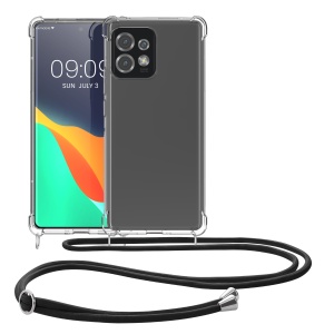 Husa Kwmobile cu jnur pentru Motorola Edge 40 Pro/Edge Plus (2023), Transparent/Negru, Silicon, 61503.01 - Img 2