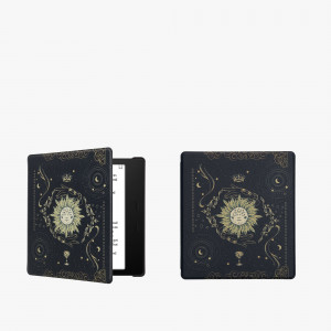 Husa kwmobile pentru Amazon Kindle Oasis 10, Piele ecologica, Multicolor, 49417.32 - Img 5