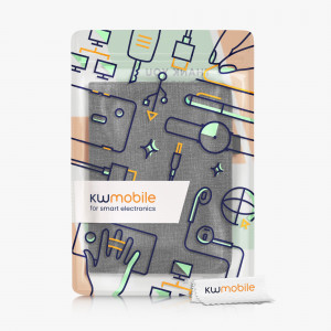 Husa kwmobile pentru Amazon Kindle Paperwhite 11, Textil, Gri, 59718.19 - Img 5