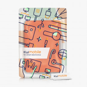 Husa kwmobile pentru Amazon Kindle Paperwhite 7, Nylon, Portocaliu, 49487.29 - Img 4