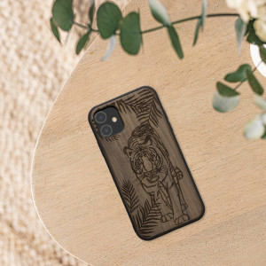 Husa Kwmobile pentru Apple iPhone 11, Lemn, Maro, 49799.14 - Img 3