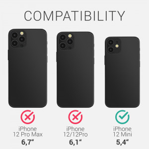 Husa Kwmobile pentru Apple iPhone 12 Mini, Lemn, Maro, 58296.01 - Img 5