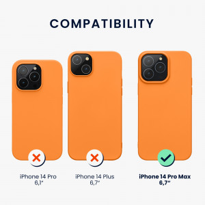 Husa Kwmobile pentru Apple iPhone 14 Pro Max, Silicon, Portocaliu, 59078.150 - Img 3