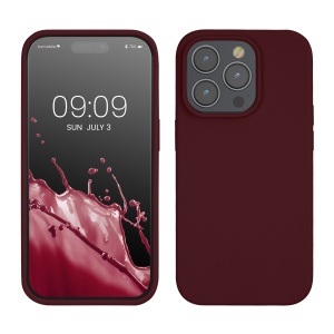 Husa Kwmobile pentru Apple iPhone 14 Pro, Visiniu, Silicon, KWM000016NK039C - Img 1