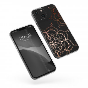 Husa Kwmobile pentru Apple iPhone 14, Silicon, Transparent/Rose Gold, 59204.03 - Img 2