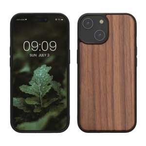 Husa Kwmobile pentru Apple iPhone 15, Maro, Lemn/Silicon, 62007.18 - Img 1