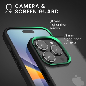 Husa Kwmobile pentru Apple iPhone 15 Pro Max, Negru/Transparent, Policarbonat, 61964.01 - Img 3