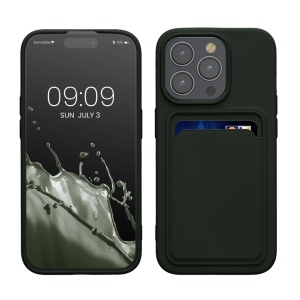 Husa Kwmobile pentru Apple iPhone 15 Pro, Verde inchis, Silicon, 62019.8 - Img 1