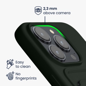 Husa Kwmobile pentru Apple iPhone 15 Pro, Verde inchis, Silicon, 62019.8 - Img 4