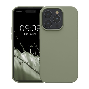 Husa Kwmobile pentru Apple iPhone 15 Pro, Verde, Silicon, KWM000020CC016C - Img 2