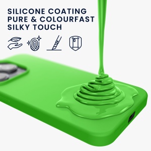 Husa Kwmobile pentru Apple iPhone 15, Verde, Silicon, 61953.159 - Img 7