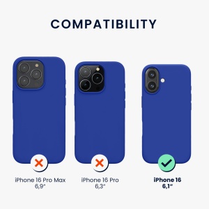 Husa Kwmobile pentru Apple iPhone 16, Albastru, Silicon, KWM000022TU004C - Img 6